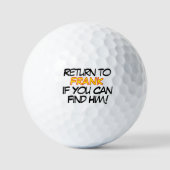 Balles De Golf Personalized Funny Quote Return To (Recto)
