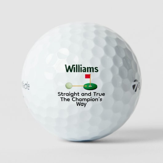 Balles De Golf Personalized Funny Straight and True Gift for Golf (Recto)