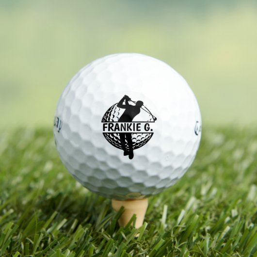 Balles De Golf Personalized Monogram Golf Balls - Custom Gift (T-shirt Insitu)