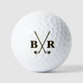 Balles De Golf Personalized Monogram Initials Elegant Golfer (Recto)