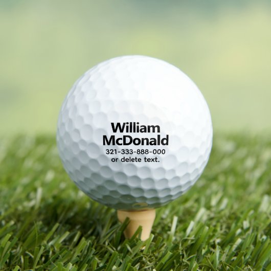 Balles De Golf Personalized Name Golf Balls Template BOLD 20 (T-shirt Insitu)