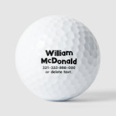 Balles De Golf Personalized Name Golf Balls Template DISTRESSED 3 (Recto)