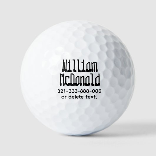 Balles De Golf Personalized Name Golf Balls Template SCI-FI 9 (Recto)