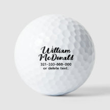 Personalized Name Golf Balls Template SCRIPT 47