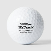 Balles De Golf Personalized Name Golf Balls Template SCRIPT 6 (Recto)