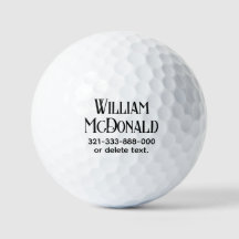 Personalized Name Golf Balls Template VINTAGE 9