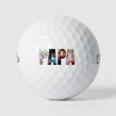 Balles De Golf Personalized papa photo collage for father (Devant)