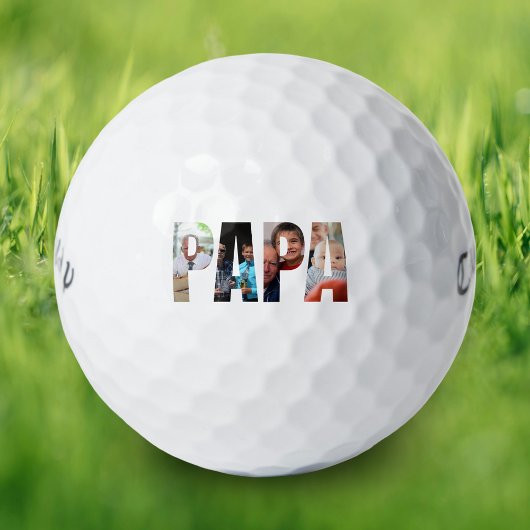 Balles De Golf Personalized papa photo collage for father
