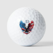 Balles De Golf Personalized Patriotic Colors America Bold Eagle (Recto)