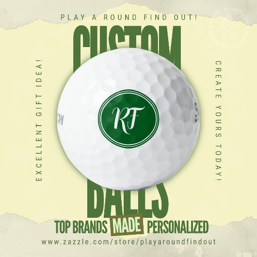 Balles De Golf Personalized Script Monogram Wilson Ultra Distance