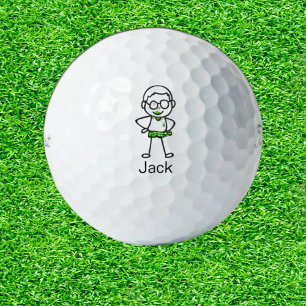 Balles De Golf Personnages en allumettes de gribouillis