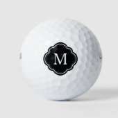 Balles De Golf Personnalisé | Élégant monogramme (Devant)