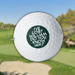 Balles De Golf Personnalisé Emerald Green Funny Comic Book Perdu<br><div class="desc">Ne mélangez plus jamais vos couilles ! Personnalisez le nom pour créer des balles de golf uniques conçues pour mettre un fouet,  bang,  zap dans le jeu de n'importe qui. Conçu par Thisisnotme©</div>