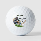 Balles De Golf Personnalisé Funny Nom de nouveauté Gorilla (Devant)
