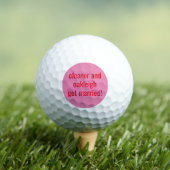 Balles De Golf Personnalisé Gras Clair Rose Rouge Unique Mariage  (T-shirt Insitu)