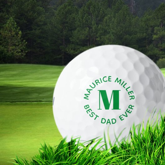 Balles De Golf Personnalisé 'Meilleur Papa Jamais' Nom personnali