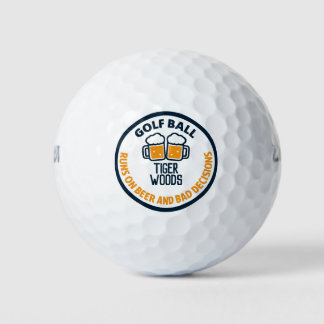 Balles De Golf Personnalisé Nom cadeau bière personnalisée | Quot