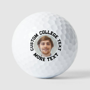 Balles De Golf Personnalisé Tout College Texte Photo Balls De Gol