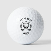 Balles De Golf Personnalisée 30e 40e 50e 60e 70 Anniversaire (Recto)
