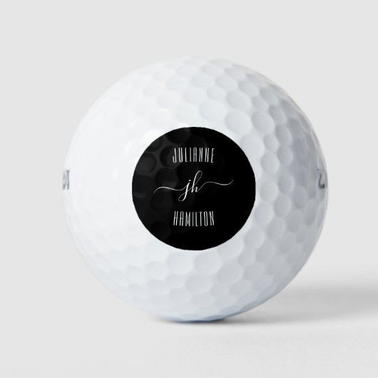Balles de golf personnalisées avec initiale de mon (Devant)