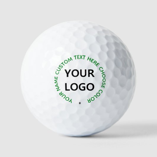 Balles de golf personnalisées avec logo et texte t (Recto)