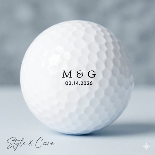Balles de golf personnalisées avec monogramme et d