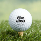 Balles de golf personnalisées avec nom Modèle FUN (T-shirt Insitu)