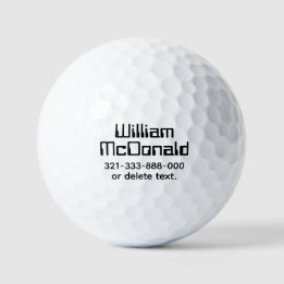 Balles de golf personnalisées avec nom Modèle SCI-