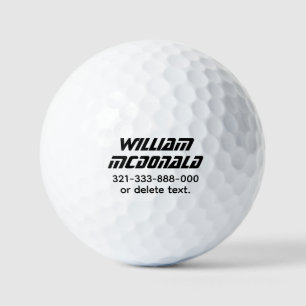 Balles de golf personnalisées avec nom Modèle SCI-
