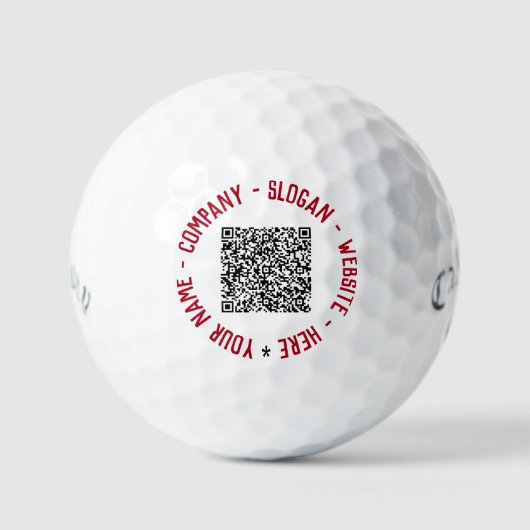 Balles de golf personnalisées avec texte de code Q (Recto)