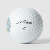 BALLES DE GOLF PERSONNALISÉES EN MARBRE ROSE BLEU  (Logo)