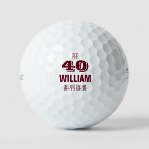 Balles de golf personnalisées pour anniversaire de