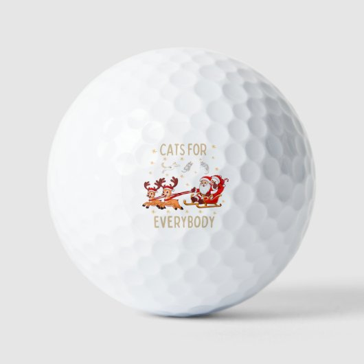 Balles De Golf Personnaliser Cette Conception : Chats pour tous (Recto)