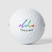 Balles De Golf Personnaliser le nom Aloha Tropical Hawaii Hawai'i (Devant)