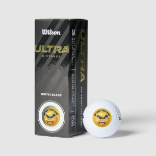 Balles De Golf Personnaliser l'Emoji 3D Jaune en colère