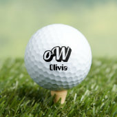 Balles De Golf Personnaliser monogramme nom (T-shirt Insitu)