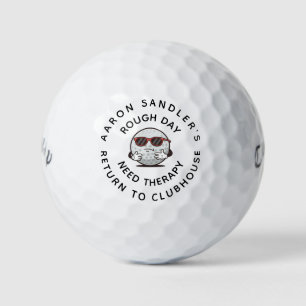 Balles De Golf Personnalisez Votre Nom Fun Jour Dur Golf Design