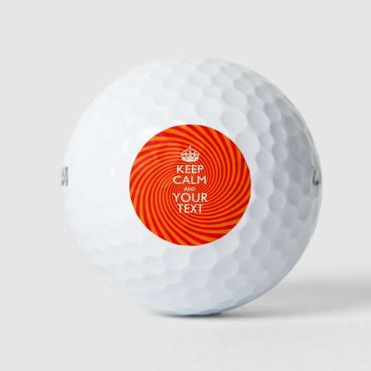 Balles De Golf Personnalized KEEP CALM AND Your Creative Text (Devant)