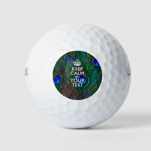 Balles De Golf Personnalized KEEP CALM AND Your Creative Text (Devant)