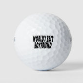 Balles De Golf Petit ami typographie noire (Devant)