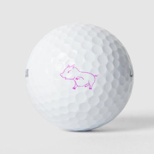 Balles De Golf Petit logo Piggy mignonne - unique