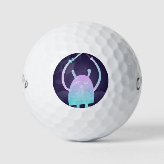 Balles De Golf Petit Monstre Bleu (Devant)