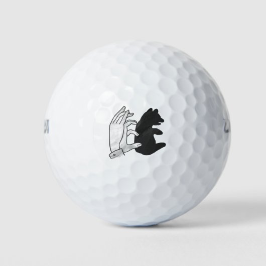 Balles De Golf Petit ours Ours Silhouette Main (Devant)