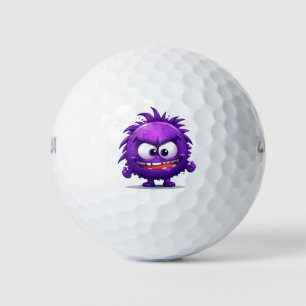 Balles De Golf Petite bande dessinée du virus pourpre