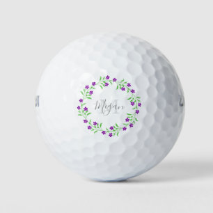 Balles De Golf Petite mousse d'aquarelle violette 