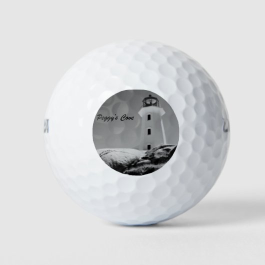 Balles De Golf Phare de Peggy's Cove (B&W) (Devant)