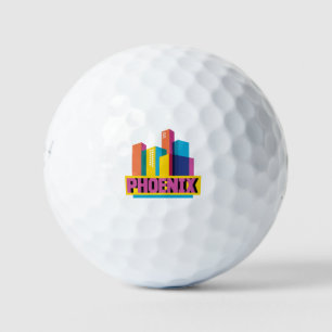 Balles De Golf Phoenix, Arizona Neon Skyline