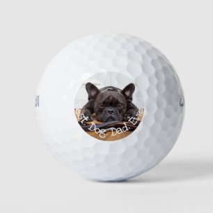Balles De Golf Photo Best Dog Papa Jamais Frenchie Fun White Font