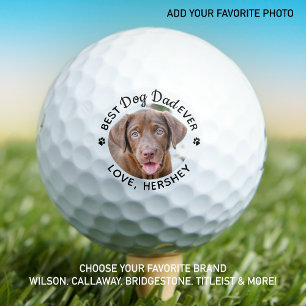 Balles De Golf Photo Chien Personnalisé Meilleur Papa Par Animal