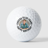 Balles De Golf Photo d'anniversaire 30 ans (Recto)